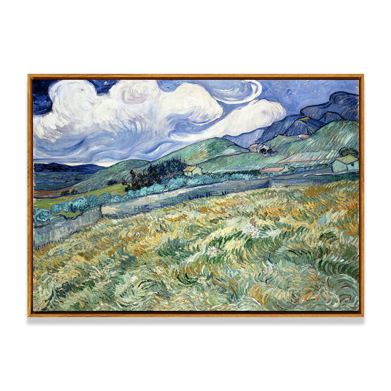 Van Gogh – toile de champ de blé, décoration murale texturée de ferme, couleur douce pour chambre