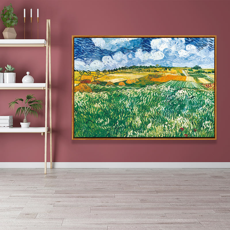 Van Gogh – toile de champ de blé, décoration murale texturée de ferme, couleur douce pour chambre