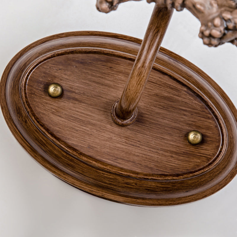 Glockenwandbeleuchtung im Lodge -Stil mit Hirschhorn Bernstein Glas 2 Leuchten Lampenlampe