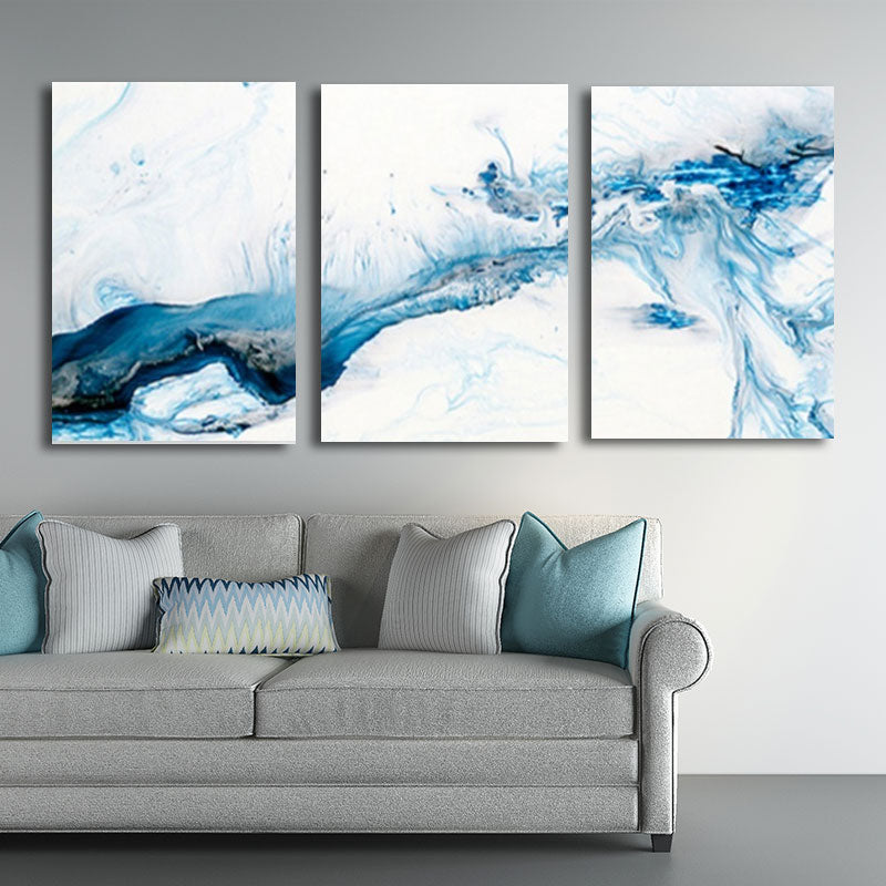 Liquid Canvas Wall Art Modern Enchanting Abstract Painting in Soft Color for Home