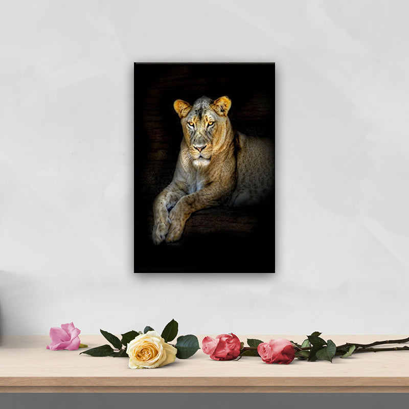 Photographie d'animaux sauvages, décoration murale pour salon, couleur foncée, Surface texturée