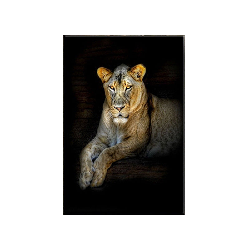 Photographie d'animaux sauvages, décoration murale pour salon, couleur foncée, Surface texturée