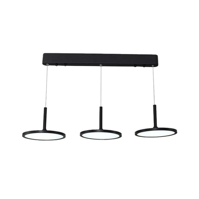 Kit de luz colgante de metal circular Simplicidad LED Black/marrón Luz colgante de luz en luz cálida/blanca/natural