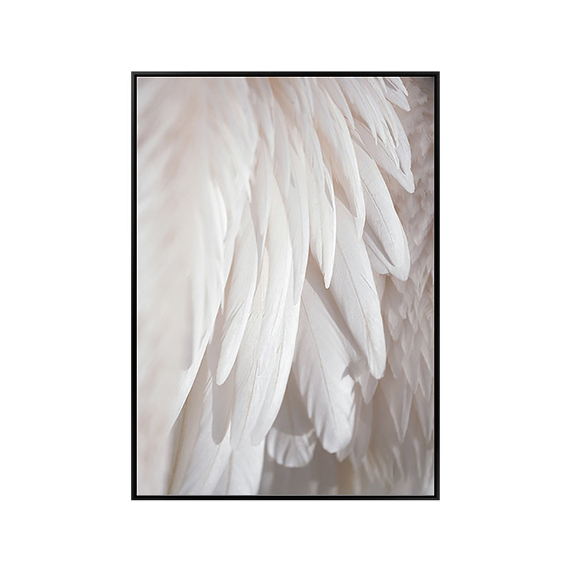 Witte vleugel canvas kunst decoratief minimalistisch voor gang wanddecoratie, meerdere maten