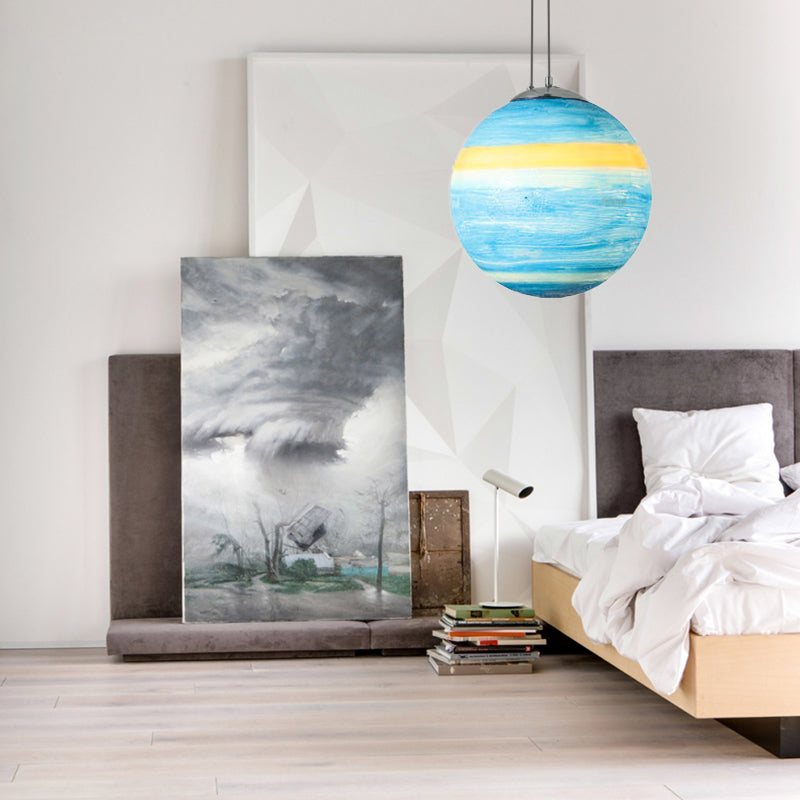 Pendre globe Lumière pour la chambre, Association de plafond de teinte à balle moderne réglable dans Chrome