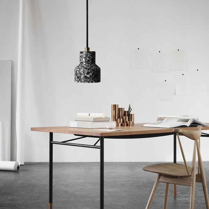 Zementglocke Anhänger Deckenleuchte Einfachheit 1 helles schwarz/weiß/rosa hängende Deckenleuchte