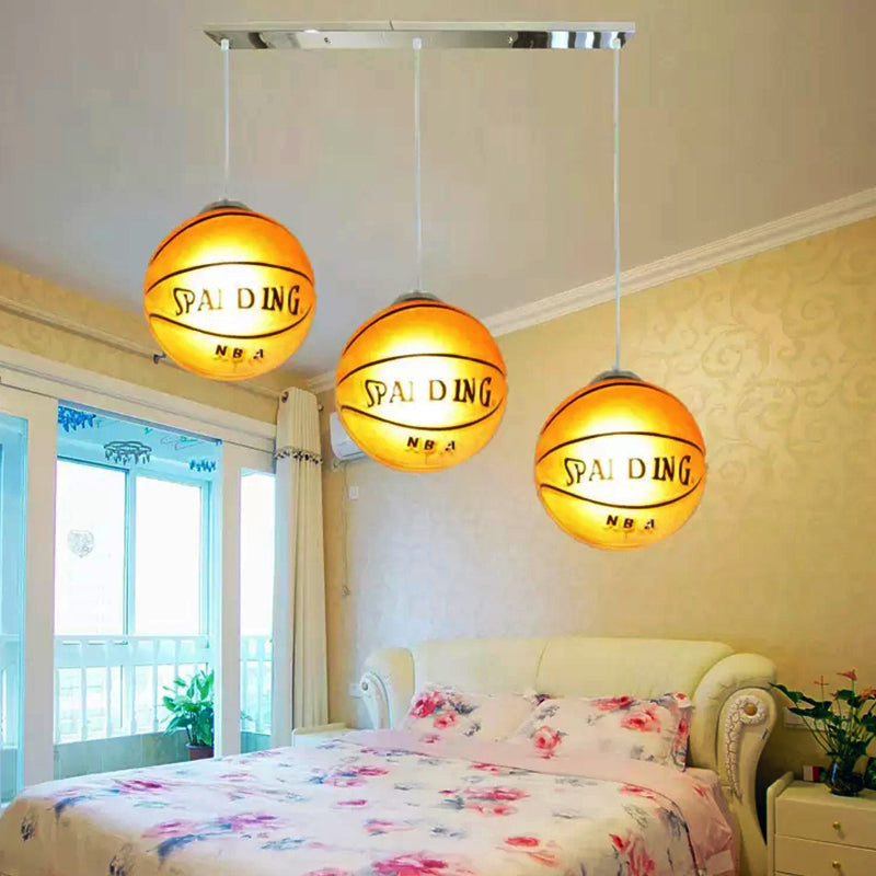 Lámparas colgantes para el dormitorio, 3 luces El accesorio de techo moderno en Chrome para niños