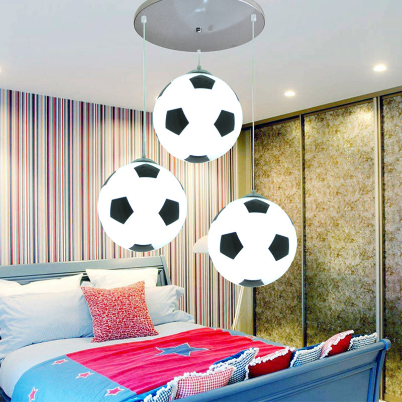 Hanging Lamps for Bedroom, 3 Lights Modern Ceiling Fixture in Chrome for Boys