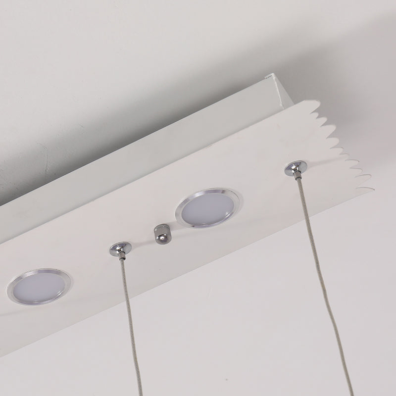 Pargante de clúster de múltiples anillos acrílico contemporáneo 3/5 lámpara de suspensión de cocina de la cabeza en luz cálida/blanca/natural