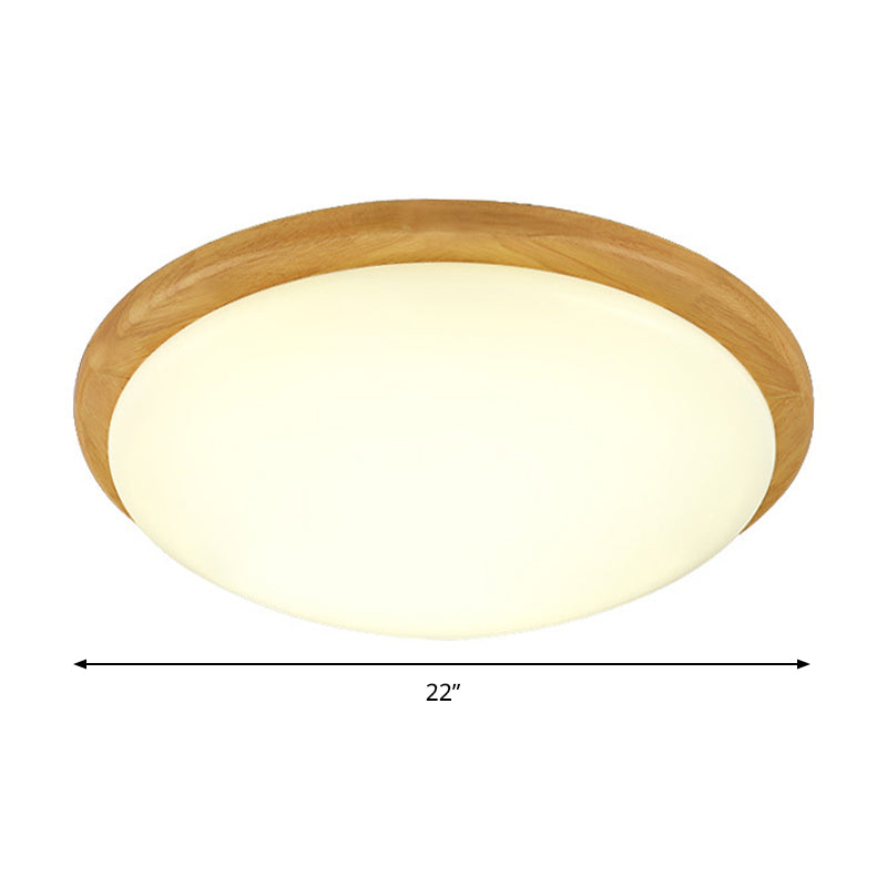 Plafonnier blanc de style japonais pour étude plafonnier acrylique à dôme blanc chaud
