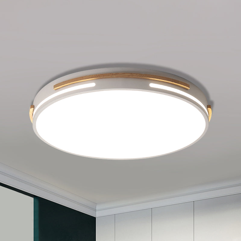 White/Green Round Flush Mount Lighting Simplicity LED Acrylic Flush Light Fixture for Living Room