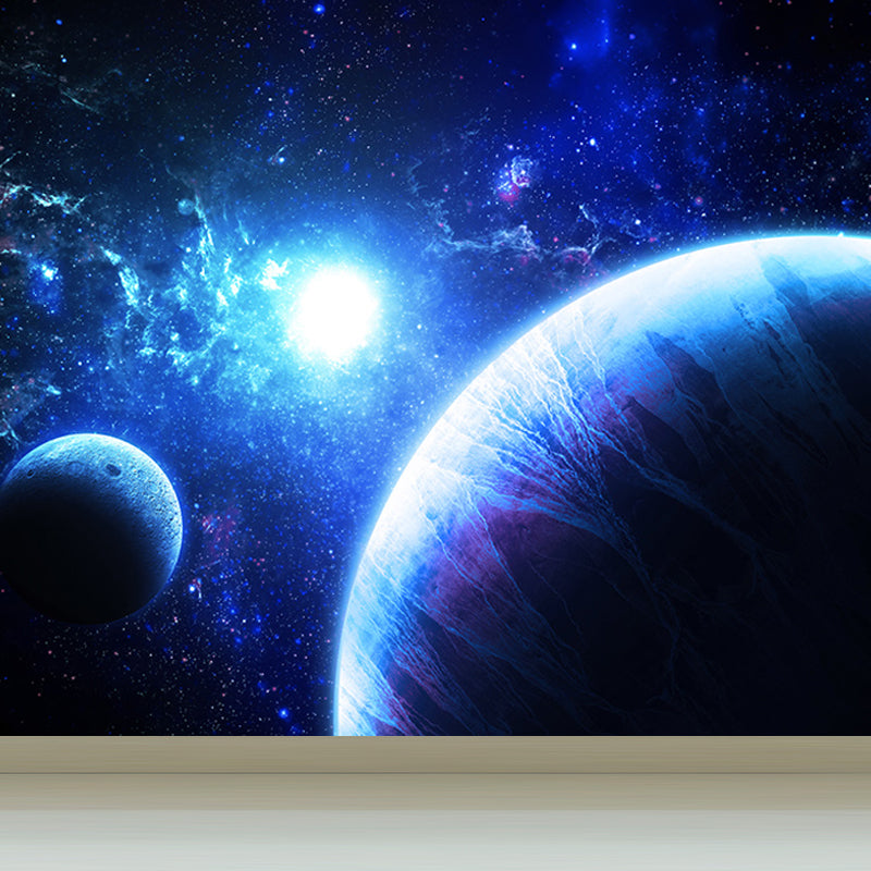 Planet View Mural Decal Modern Decorative Living Room Wall Covering, Personalise