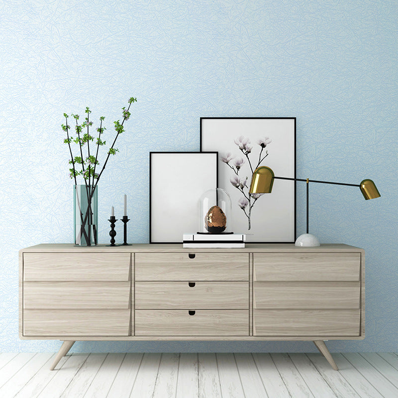 Modern Plain Wallpaper for Childrens Bedroom 57.1-sq ft Wall Art in Pastel Color