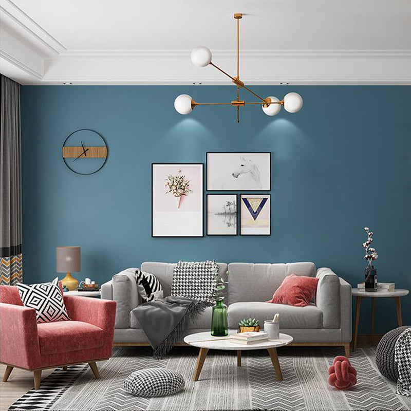 Dark Color Plain Wallpaper Roll Stain Resistant Simplicity Family Room Wall Decor