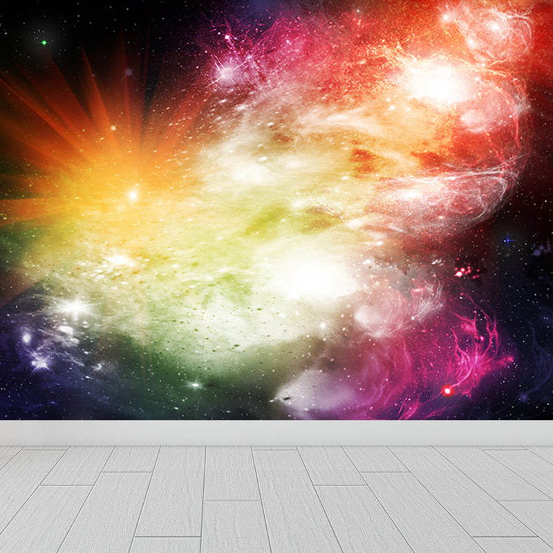 Dark Color Black Hole Mural Wallpaper Moisture Resistant Wall Art for Dining Room