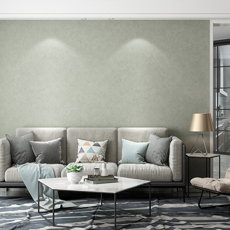 Minimal Plain Pattern Wallpaper Roll PVC Stain Resistant Light Color Wall Covering for Room