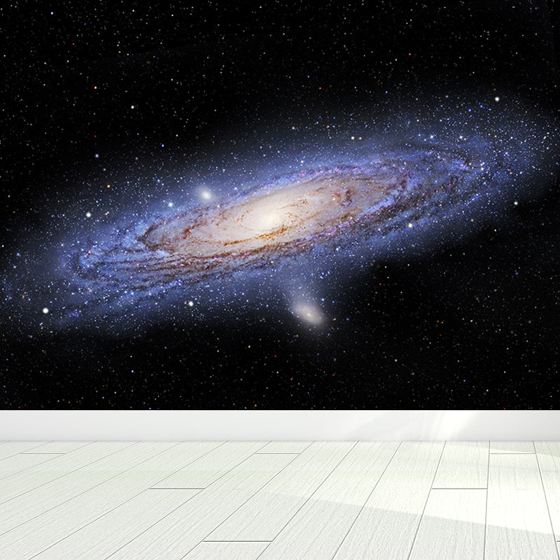 Contemporary Stars Spiral Mural Decal Dark Color Dining Room Wall Decor, Personalized