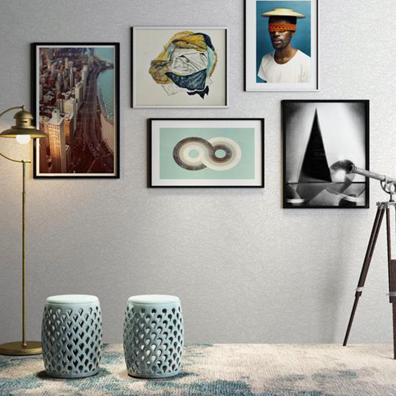 Minimalistic Wallpaper Roll Pastel Color Unpatterned Wall Covering, 31' L x 20.5" W