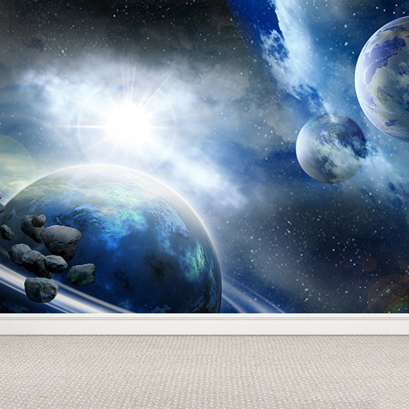 Miraculous Planet Scene Mural Decal Wallpaper Modern Non-Woven Material Wall Art