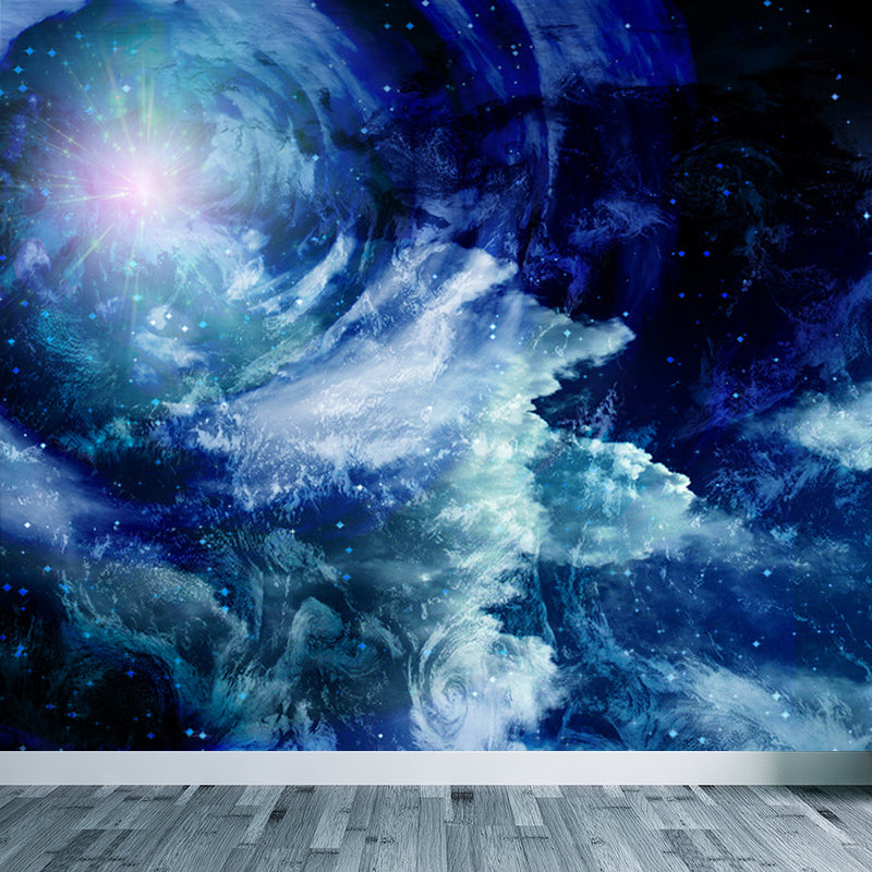 Photography Moon and Stars Mural Giant Wall Covering for Dining Room, Custom Printed