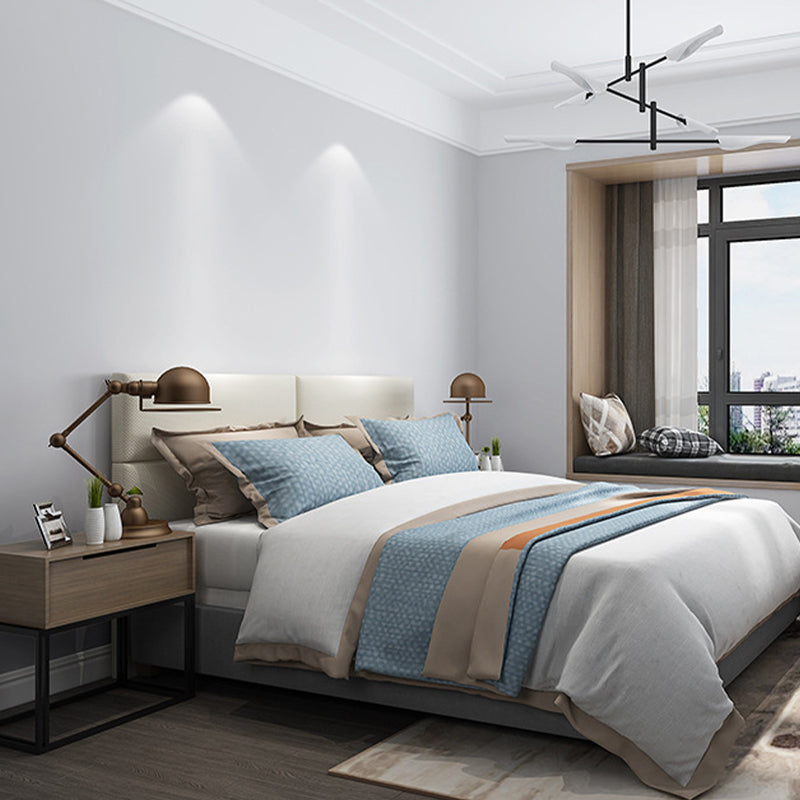 Solid Color Wallpaper Roll Stain-Proof Contemporary Living Room Wall Art, 54.2-sq ft