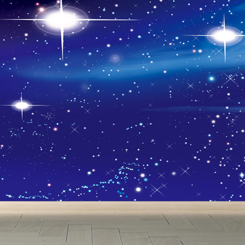 Modern Constellations Mural Decal Blue Decorative Wall Covering for Girls Bedroom