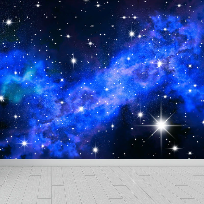 Modern Constellations Mural Decal Blue Decorative Wall Covering for Girls Bedroom