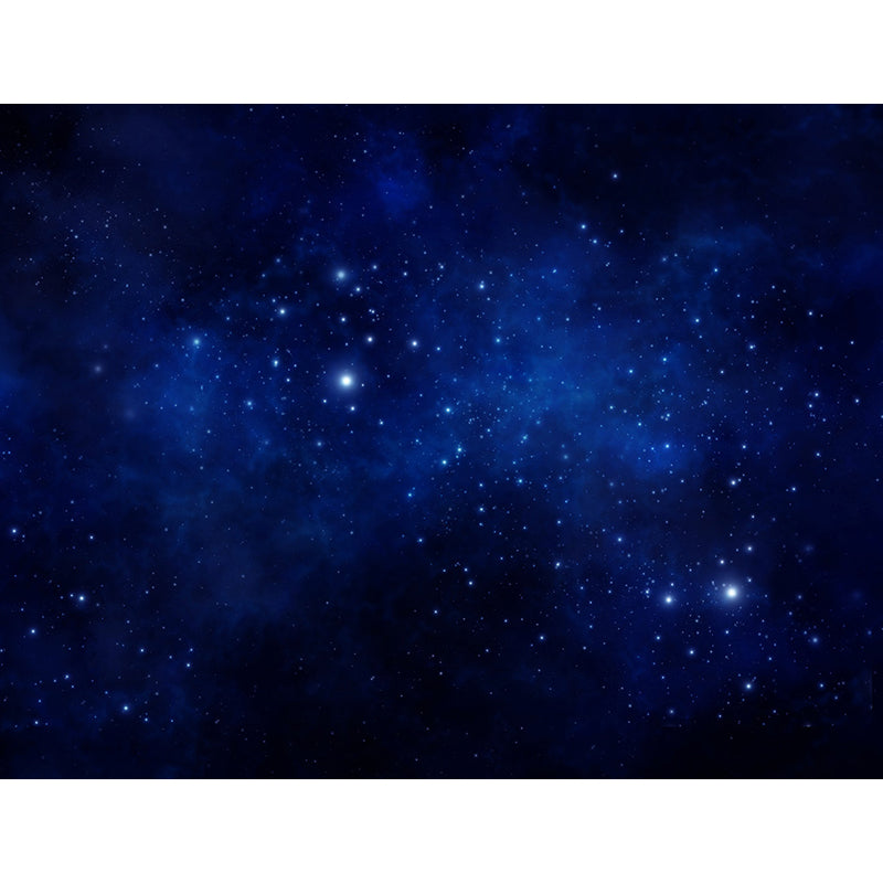 Dark Blue Nebula Mural Wallpaper Space Modern Washable Wall Covering for Kitchen