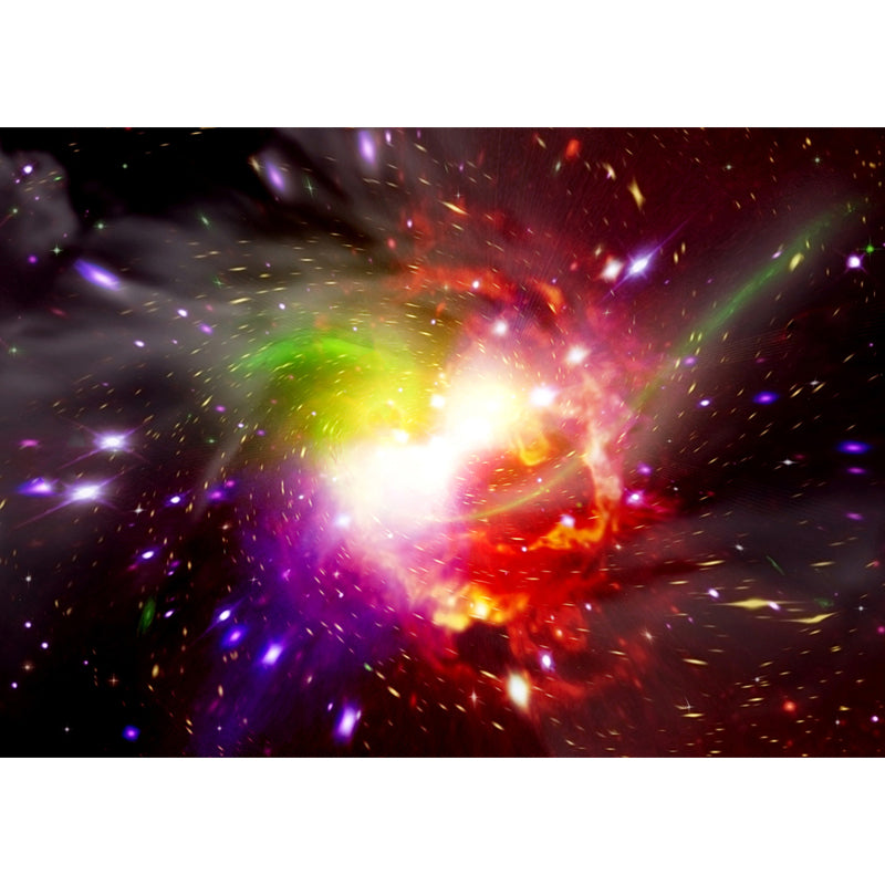 Dark Color Contemporary Wall Mural Huge Black Hole Wall Covering for Living Room