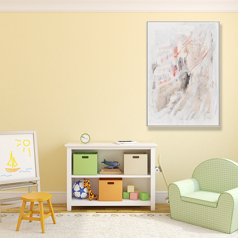 Pink Abstract Wall Art Textured Surface Contemporary House Interior Canvas Print