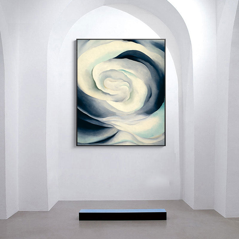 Scandinavian Style Girls Wall Decor Flower in White Painting, Multiple Sizes Available