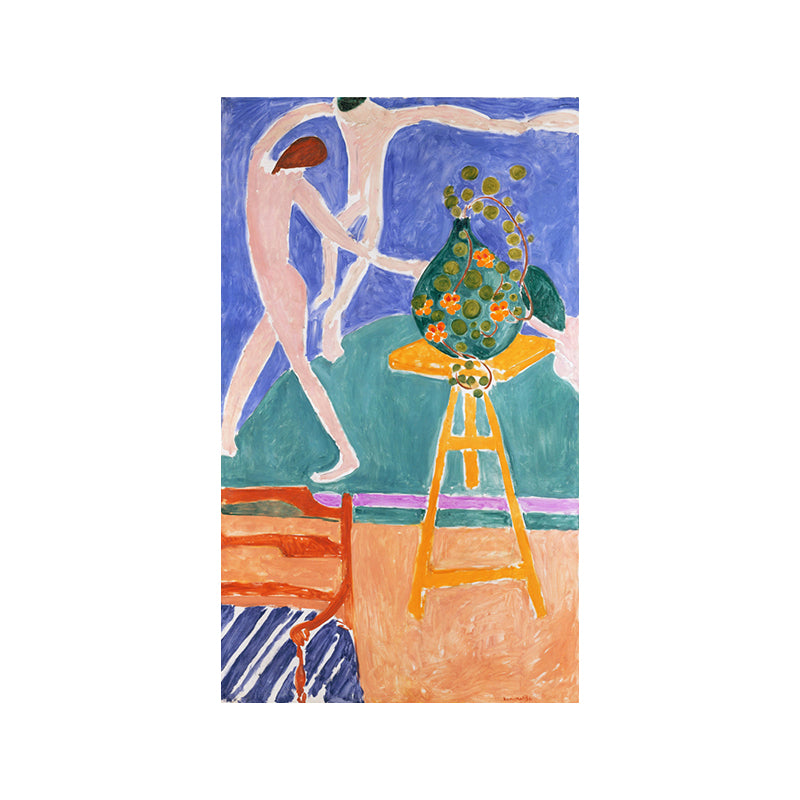 Henri Matisse Dance Painting in Green Canvas Print Wall Art Decor for Dining Room