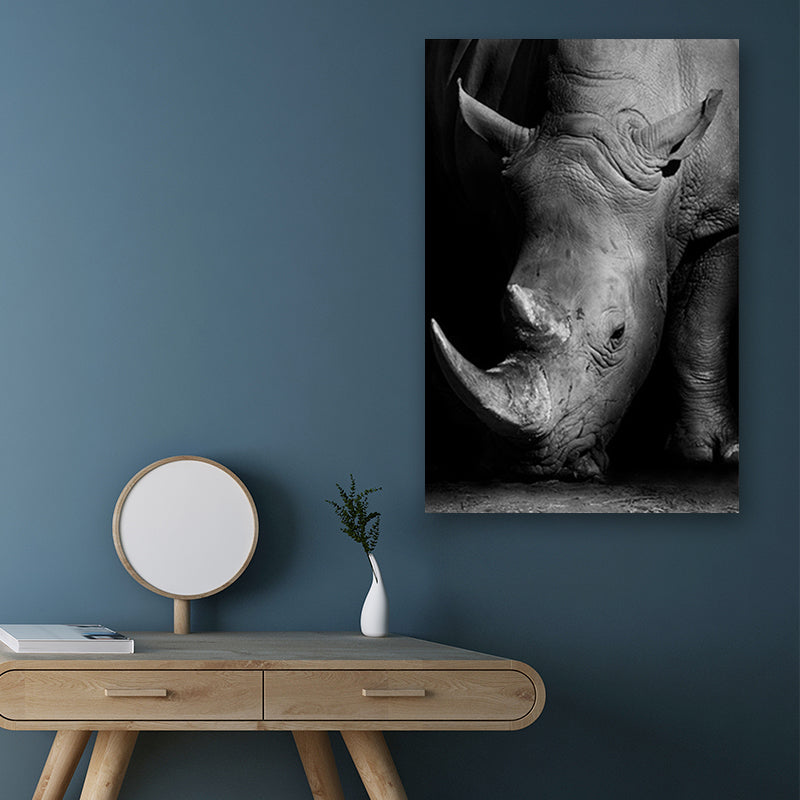 Tropische afrikanische Tier-Wanddekoration, Leinwand, strukturierte dunkle Farbe, Wandkunst für Wohnheim