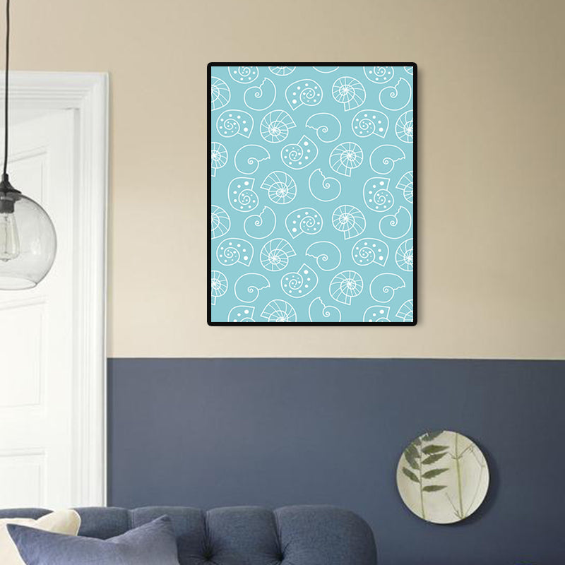 Toile d'art mural avec élément nautique scandinave, peinture décorative de couleur douce pour chambre d'amis
