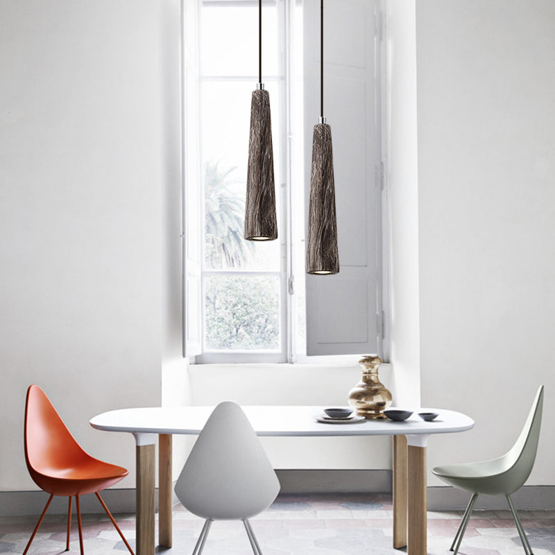 Nordic 1 Light Anhängerbeleuchtung mit Betonschatten schwarz/grau/braun verjüngter Deckenleuchte