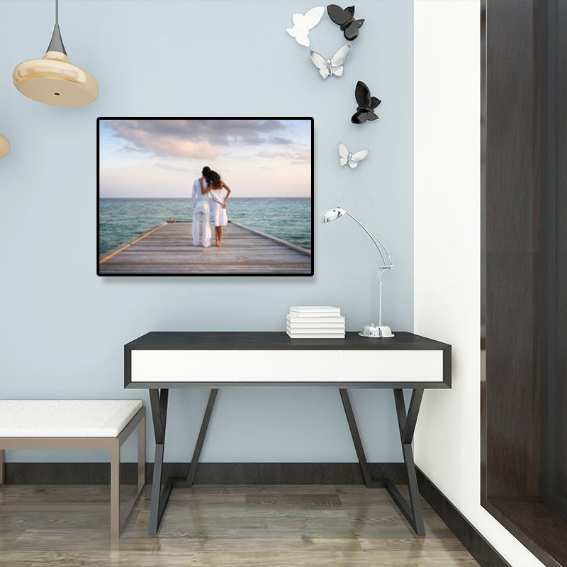 Lichte kleurenliefhebbers gewikkeld canvas menselijke moderne decoratieve muurkunstprint voor slaapkamer