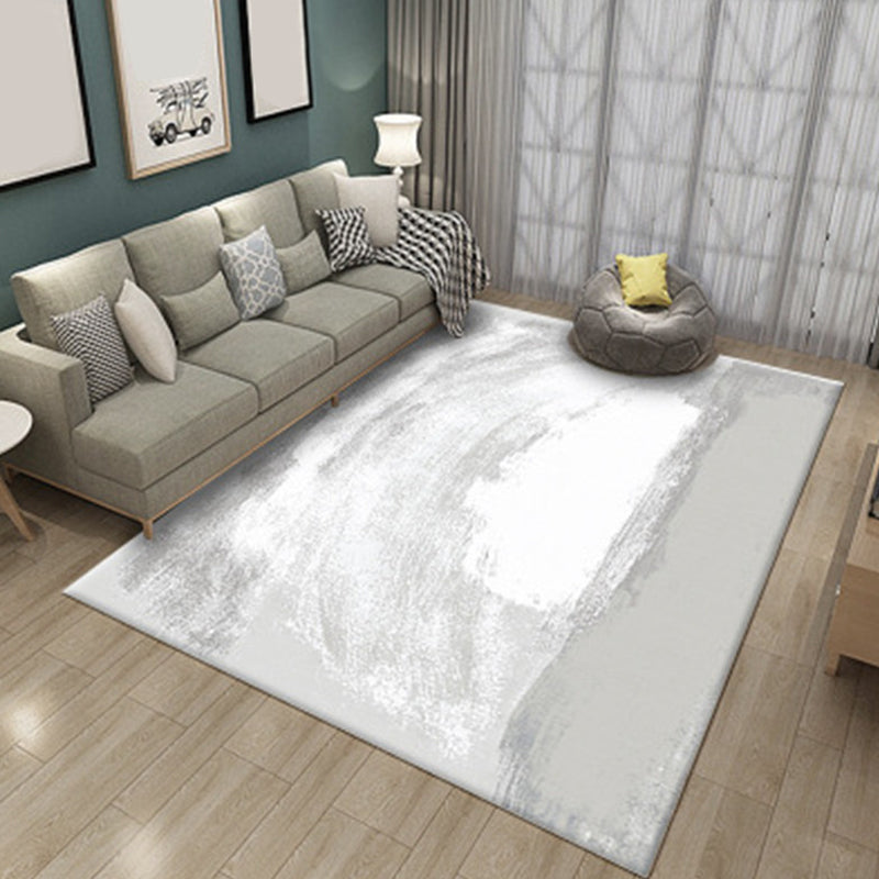 Pink and Green Bedroom Rug Modern Abstract Pattern Area Rug Polyester Stain-Resistant Carpet