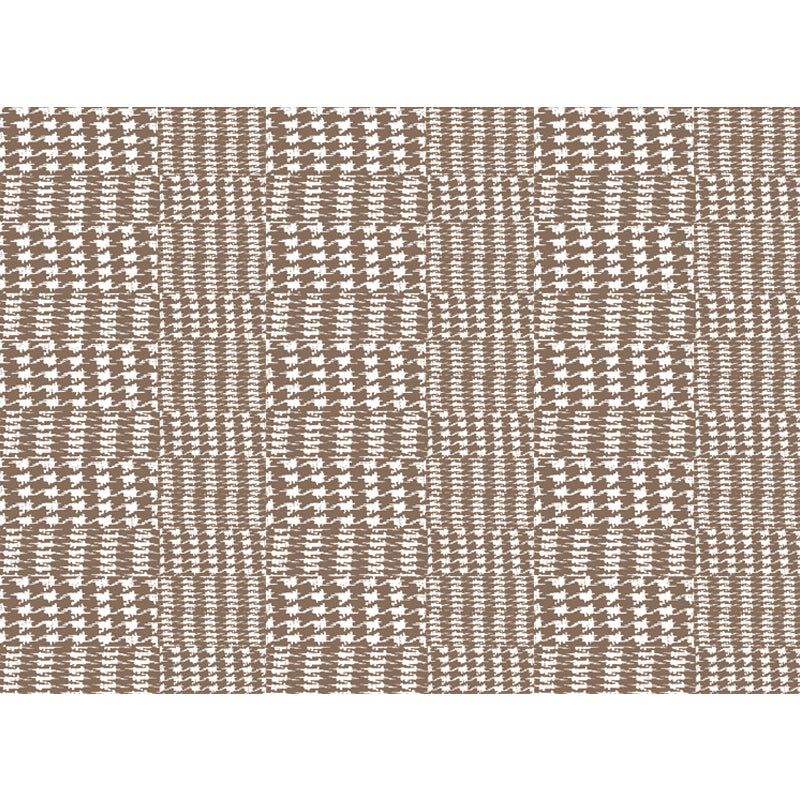 Novelty Modern Rug in Brown Houndstooth Pattern Rug Polyester Non-Slip Backing Carpet for Home Decoration