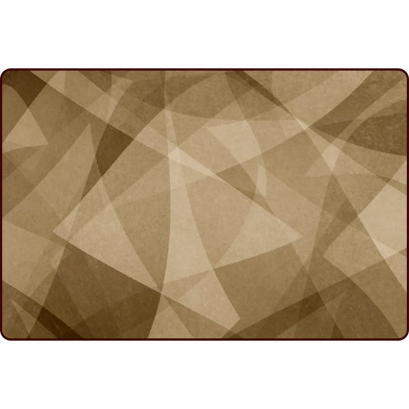 Scandinavian Modern Rug in Brown Colorblock Pattern Rug Polyester Stain-Resistant Carpet for Home Decoration
