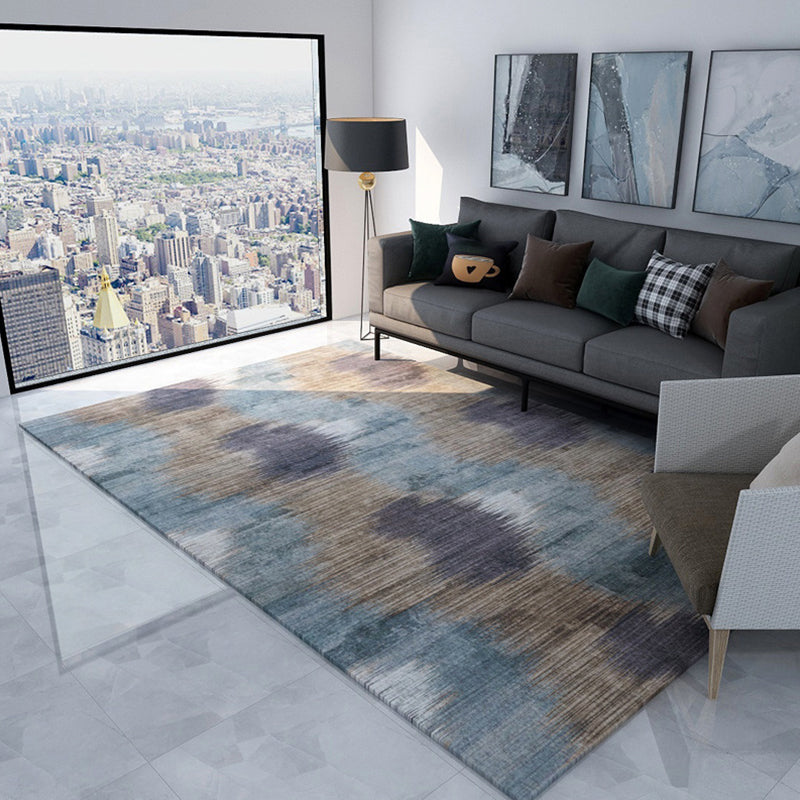 Minimalist Modern Rug in Brown and Pink Abstract Pattern Rug Polyester Pet Friendly Carpet for Home Decoration