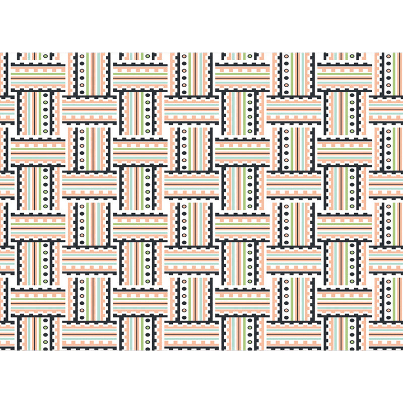 Pink Bedroom Rug Modern Stripes Pattern Area Rug Polyester Washable Anti-Slip Backing Carpet