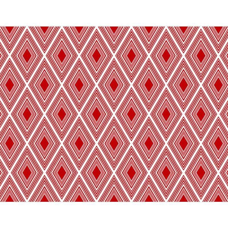 Red Bedroom Rug Modern Plaid Diamond Pattern Area Rug Polyester Washable Stain-Resistant Carpet
