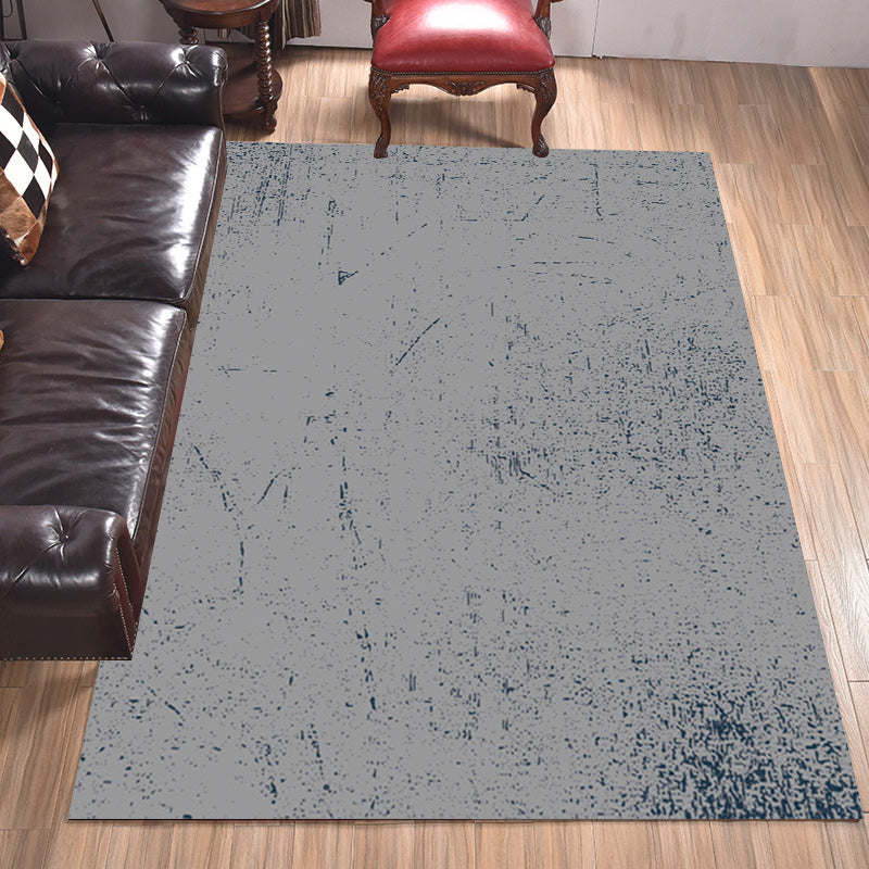 Grey Bedroom Rug Modern Abstract Pattern Area Rug Polyester Pet Friendly Anti-Slip Carpet