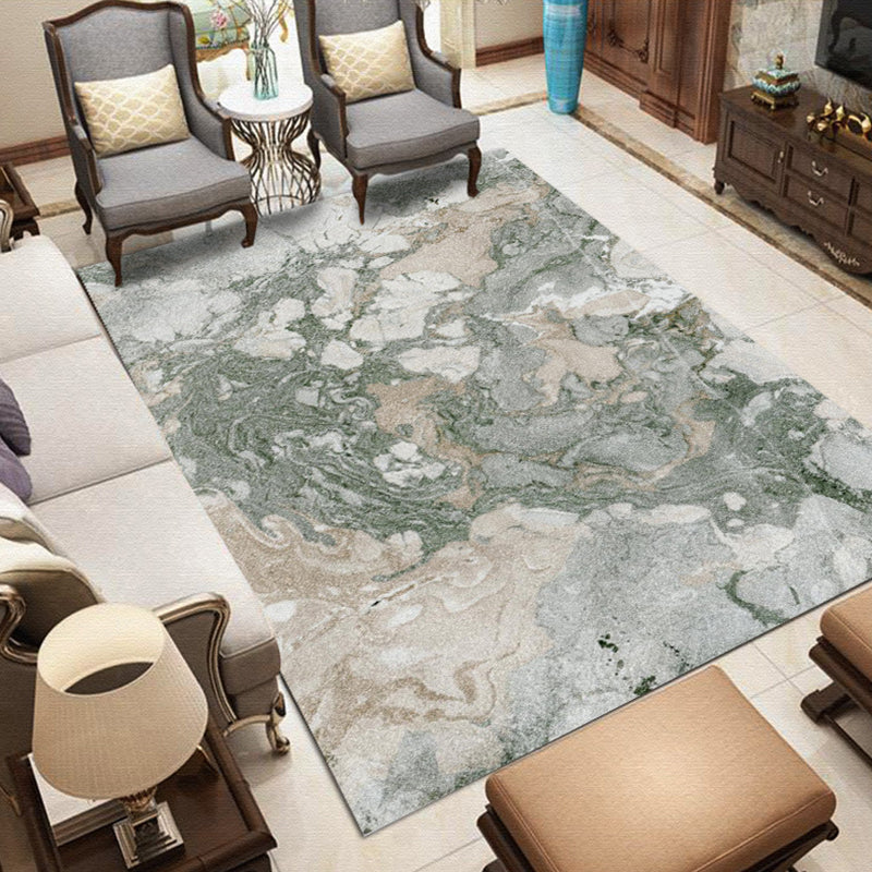 Pink and Grey Bedroom Rug Modern Abstract Galaxy Pattern Area Rug Polyester Pet Friendly Carpet