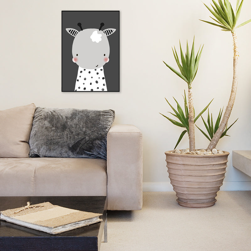Pastel Color Sheep Painting Textured Kids Style Children's Bedroom Wall Art Print
