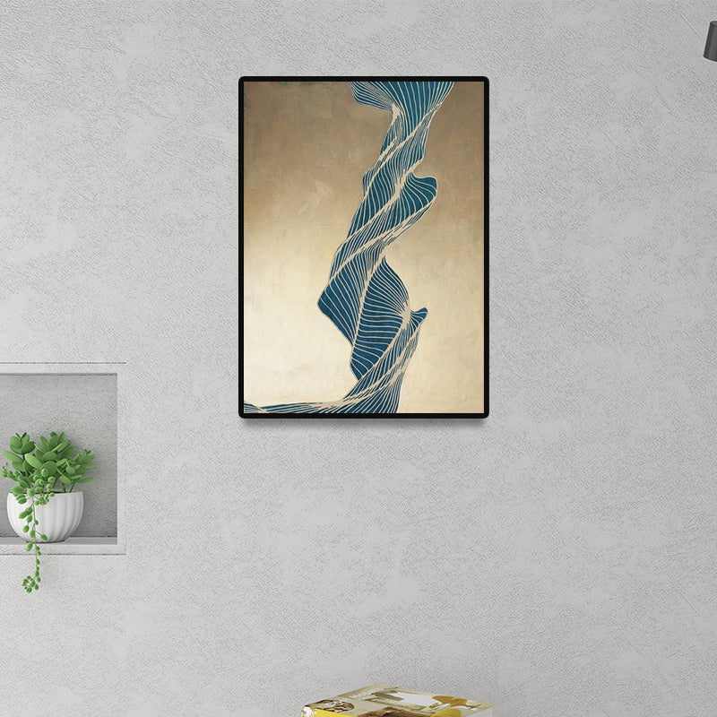 Dark Color Twisted Canvas Art Abstract Minimalism Home Wall Decor, Multiple Sizes