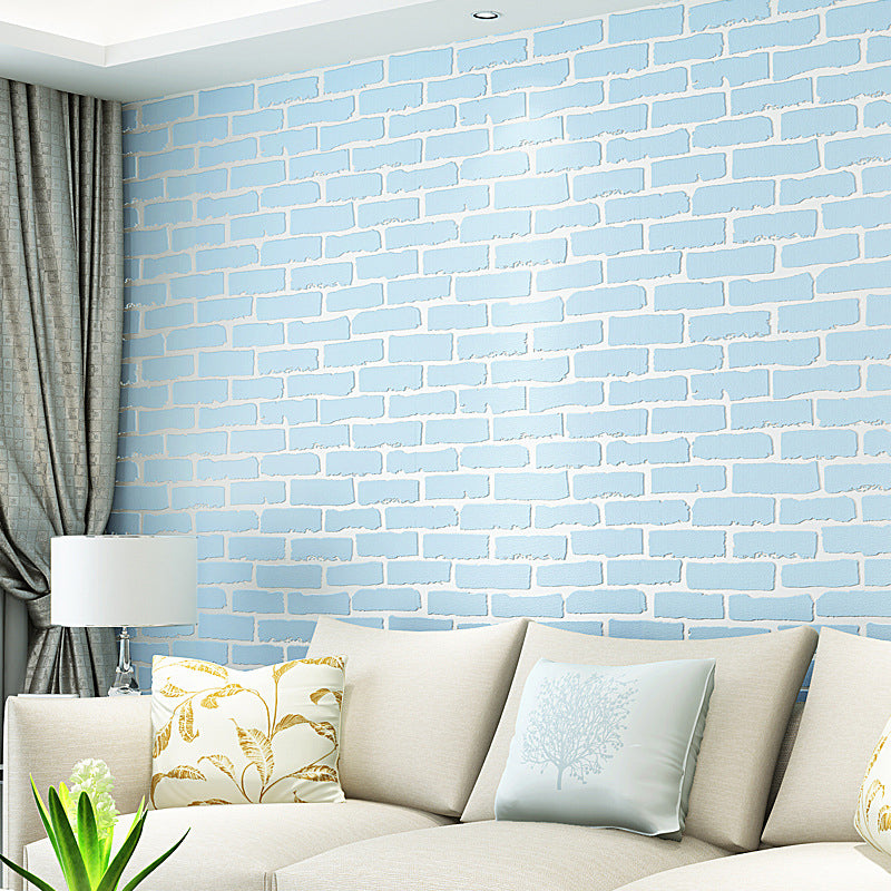 Soft Color Modern Wallpaper Roll 10' L x 20.5" W Brick-Like Wall Decor, Pick Up Sticks