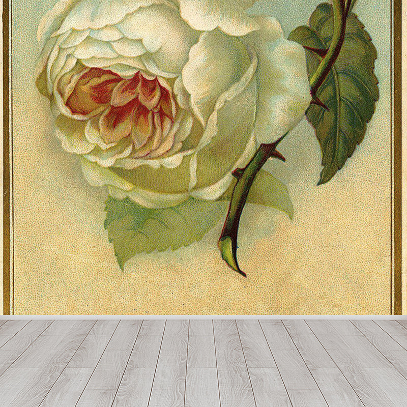 Illustration Summer Flower Wall Mural Great Wall Decor for Dining Room, Personalize