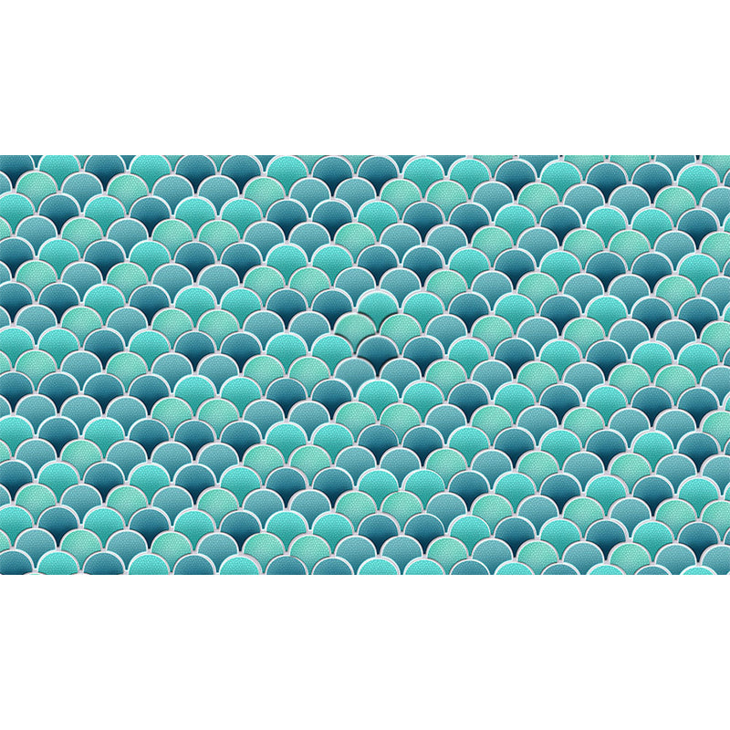 Fishscale Wall Covering Mural Modern Waterproofing Living Room Wall Decor, Custom Size