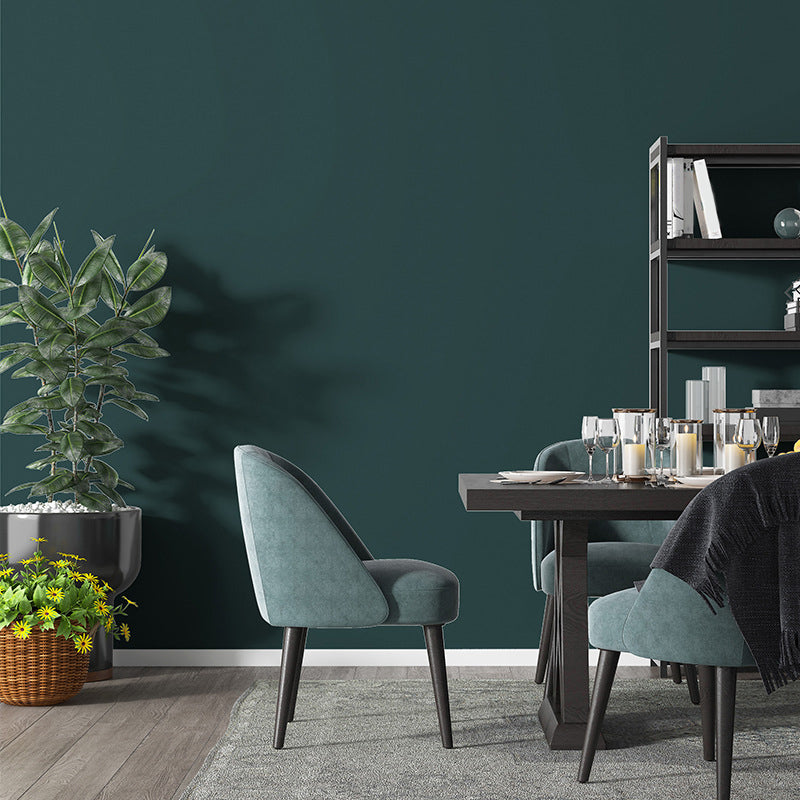 Solid Wallpaper Roll Stain Resistant Minimalism Dining Room Wall Decor, 54.2-sq ft